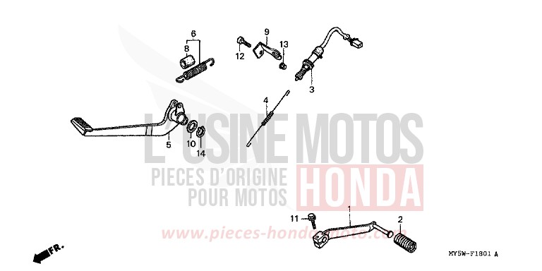 PEDAL (2) von CB1300 Super Bold'or ABS SCHWARZ (NH1F) von 1998